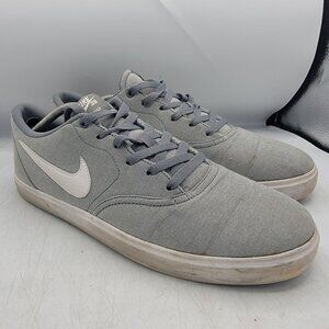 Nike SB Check Solarsoft Mens 13 Gray Skateboard Shoes Athletic Casual 843896-003
